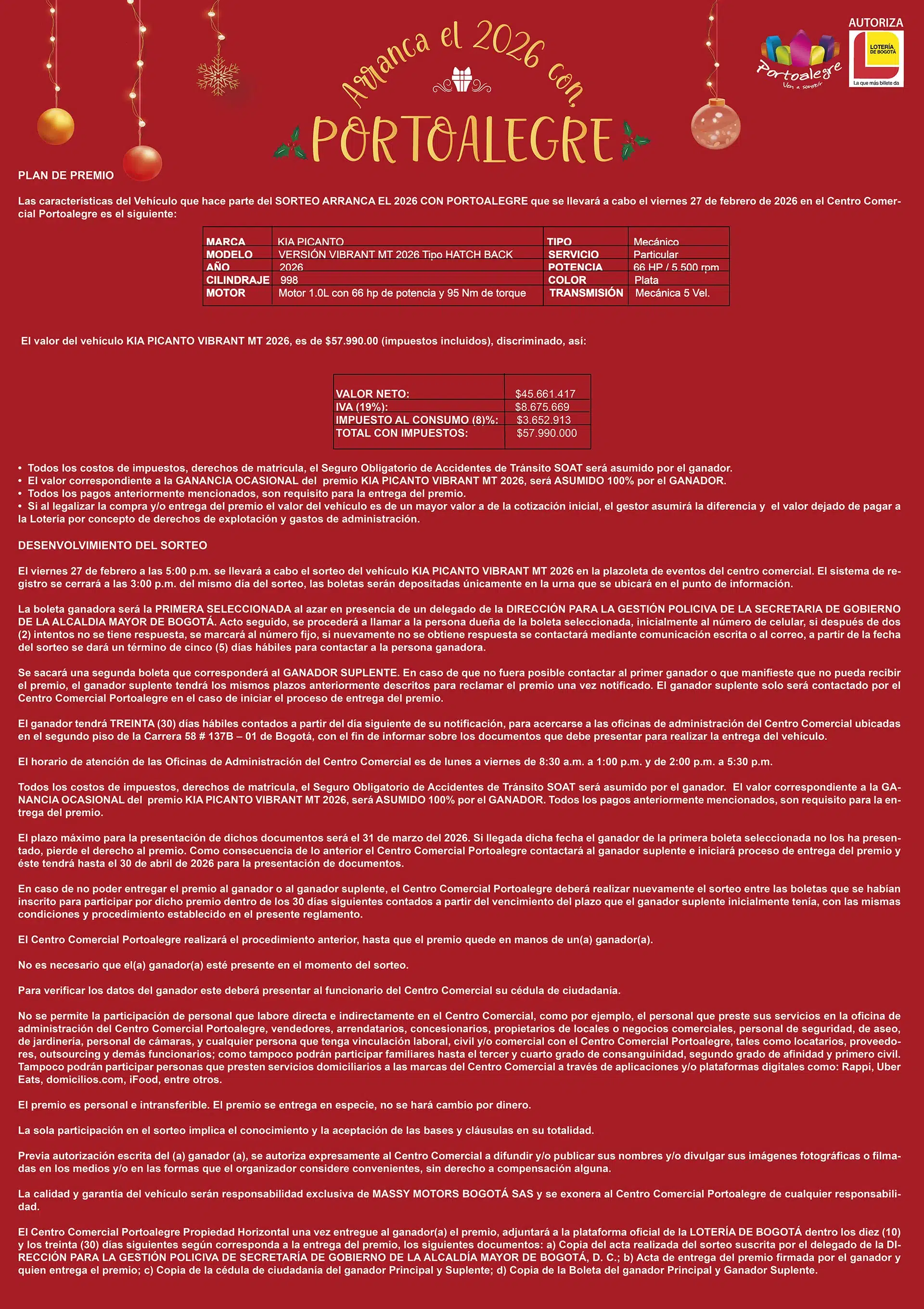 condiciones sorteo carro portoalegre 2